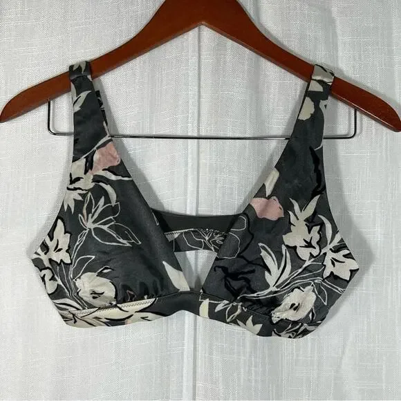 Athleta Aqualuxe Wildflower Plunge Floral Bikini Top - Picture 3 of 8